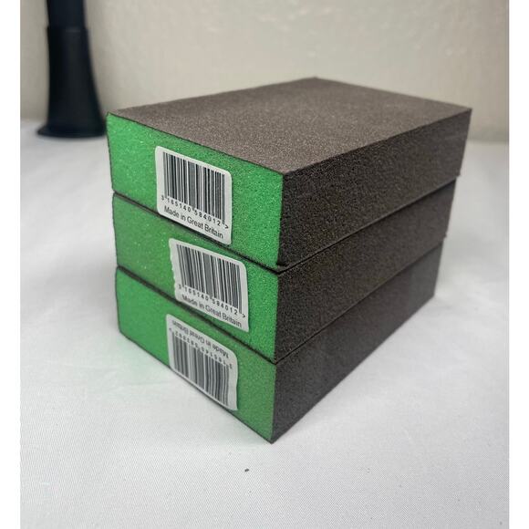 Pack of 3 Bosch Expert S471 Foam Sanding Blocks - Superfine - 69x97x26mm - Picture 3 of 3